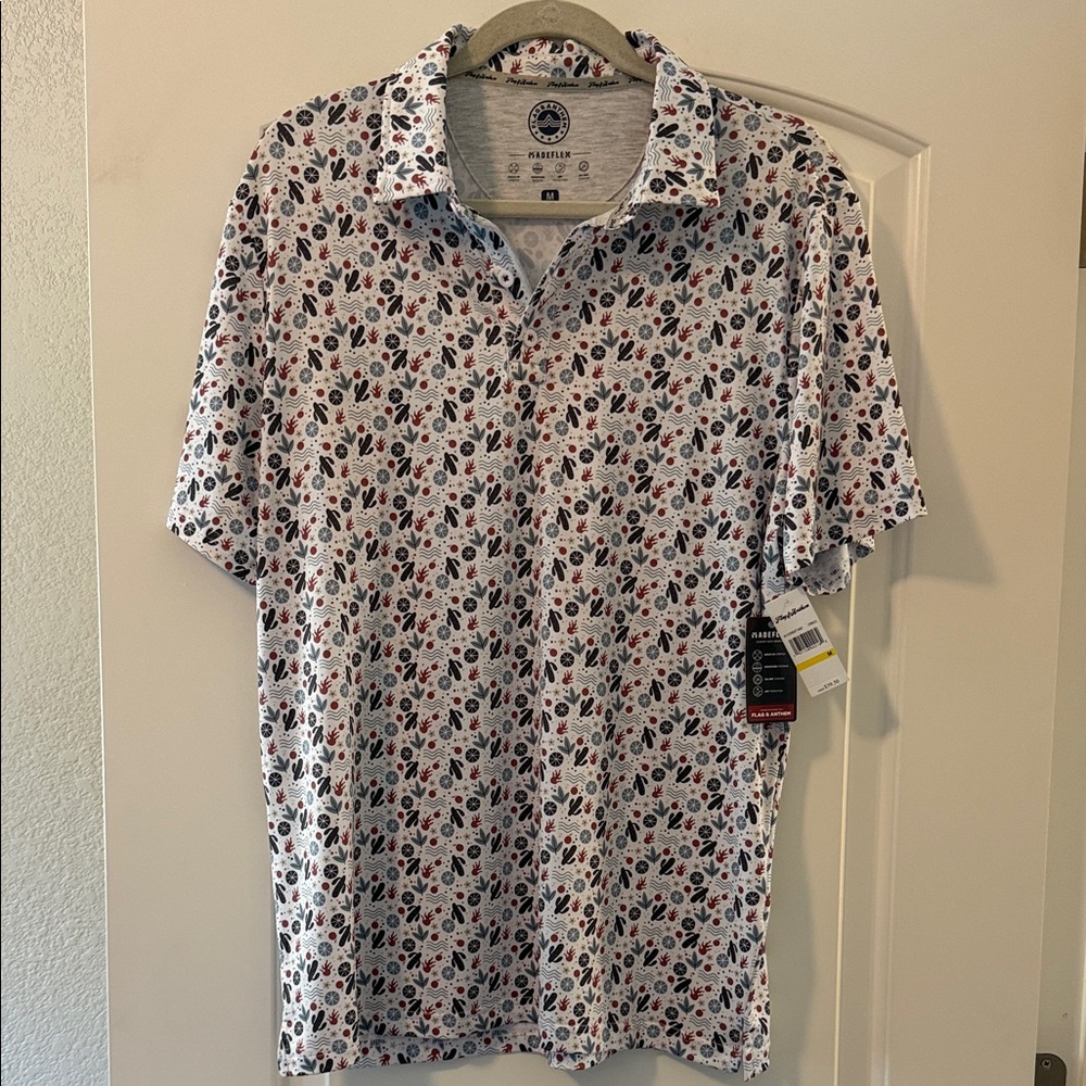 Flag & Anthem White Short-Sleeve Print Polo